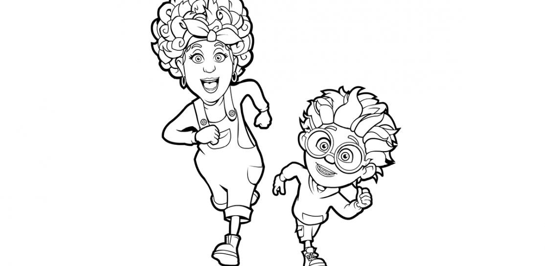 Kolorowanka Staś i fajna babcia