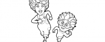 Kolorowanka Staś i fajna babcia