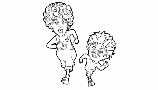 Kolorowanka Staś i fajna babcia