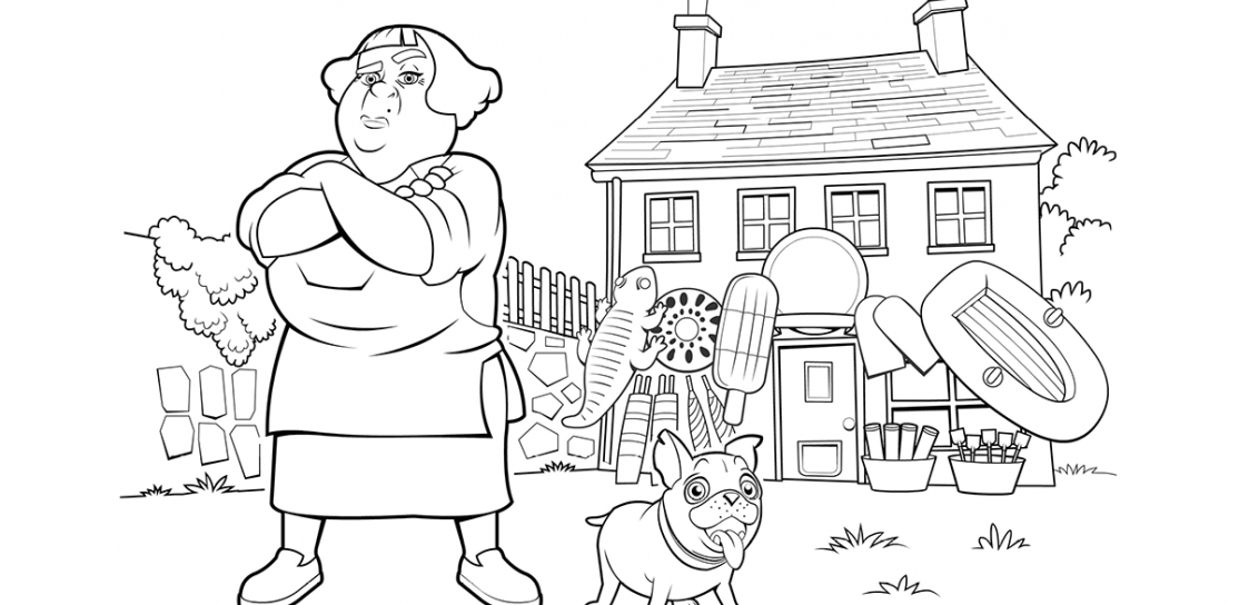 Kolorowanka Staś i fajna babcia